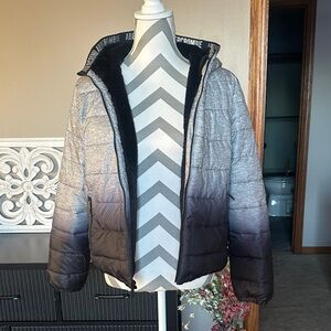 Abercrombie & Fitch Gray and Black Jacket Boys 13/14